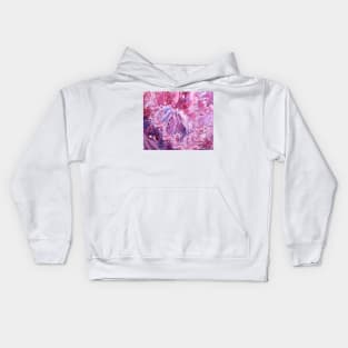 pink art Kids Hoodie